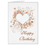 "Joyeux conception florale d'anniversaire" - Carte De Vœux