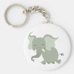 Joyeux éléphant mignon Keychain de bande dessinée porte-clés