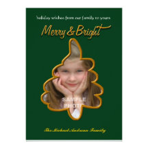 Joyeux et lumineux carte photo de vacances faire-parts