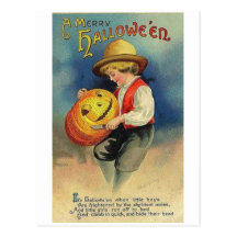 Joyeux garçon de Halloween Carte Postale
