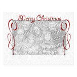 Joyeux Noël blanc rouge Cartes Postales
