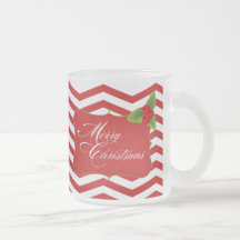 Joyeux Noël café rouge et blanc de Chevron Tasse À Café