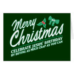 Joyeux Noël - célébrez l'anniversaire de Jésus Cartes De Vœux
