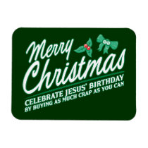 Joyeux Noël - célébrez l'anniversaire de Jésus magnets