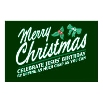 Joyeux Noël - célébrez l'anniversaire de Jésus posters
