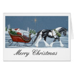Joyeux Noël de cheval gitan de Vanner Cartes De Vœux