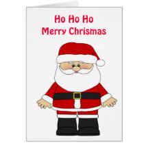 Joyeux Noël de Père Noël Ho Ho Ho Cartes De Vœux