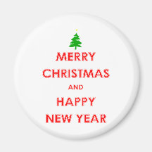 Joyeux Noël et bonne année Magnets Pour Réfrigérateur