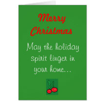 Joyeux Noël, mai le spiri de vacances… Cartes De Vœux