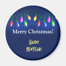 Joyeux Noël NewYear heureux Aimant Pour Réfrigérateur