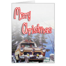 Joyeux Noël - rétro style Cartes De Vœux