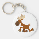 Joyeux orignaux Keychain de bande dessinée mignonn Porte-clés
