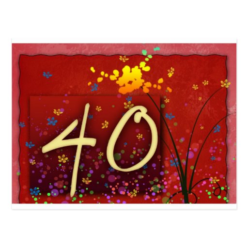 Joyeux quarantième anniversaire ! carte postale