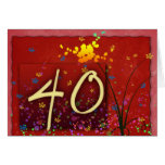 Joyeux quarantième anniversaire ! cartes de vœux