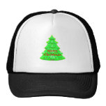 Joyeux vert jaune OL blanc d'arbre de Noël du Chri Casquettes De Camionneur