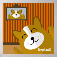 Joyful brown dogs posters