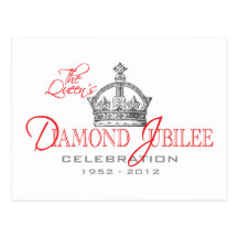 Jubilé de diamant britannique - souvenir royal cartes postales