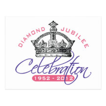 Jubilé de diamant britannique - souvenir royal cartes postales