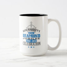 Jubilé de diamant britannique - souvenir royal mug