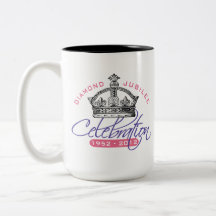 Jubilé de diamant britannique - souvenir royal tasse à café