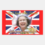 Jubilé de diamant de S.M. la Reine Elizabeth II Sticker Rectangulaire
