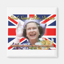 Jubilé de diamant de S.M. la Reine Elizabeth II Aimants Pour Réfrigérateur