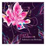 Jubilé floral - invitation de fête d'anniversaire