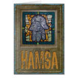 Judaica : Mosaïque Hamsa avec l'arrière - plan de  Cartes