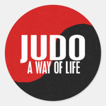 JUDO 1 de Yin Yang Adhésifs Ronds
