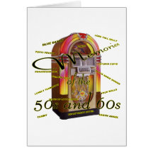 Juke-box fabuleux d'années '50 carte de vœux