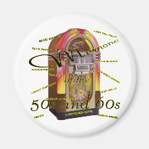 Juke-box fabuleux d'années '50 magnets pour réfrigérateur