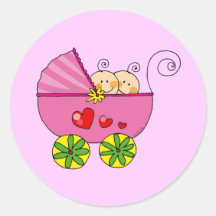 Jumeaux de bébé de fille autocollants