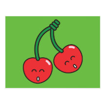 Jumeaux de cerise cartes postales
