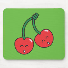 Jumeaux de cerise tapis de souris