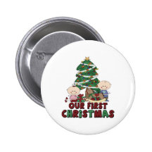 Jumeaux garçon et Noël de fille premier Badges