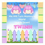 JUMELLES de FILLE d'invitations de BABY SHOWER !