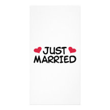 Just Married Wedding Photo Greeting Card