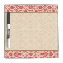Juste couleur pêche - motif floral vintage tableaux effaçables à sec