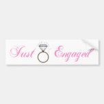 Juste engagé (bague de fiançailles de diamant) autocollant pour voiture