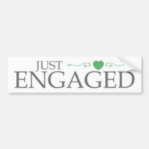 Juste engagé (rouleau vert de coeur) adhésifs pour voiture