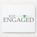 Juste engagé (rouleau vert de coeur) tapis de souris