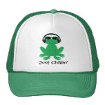 Juste grenouille de Chillin avec des écouteurs et  Casquette De Camionneur