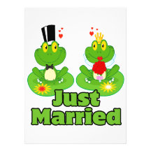 juste grenouilles mariées de froggy de jeunes mari faire-parts