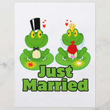 juste grenouilles mariées de froggy de jeunes mari tract personnalisé