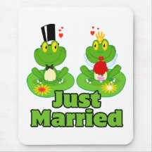 juste grenouilles mariées de froggy de jeunes mari tapis de souris