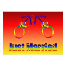 Juste homosexuels mariés cartons d'invitation personnalisés