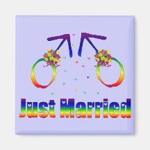 Juste homosexuels mariés magnets pour réfrigérateur