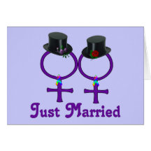 Juste lesbienne formelle mariée carte