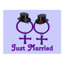 Juste lesbienne formelle mariée cartes postales