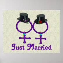 Juste lesbienne formelle mariée posters